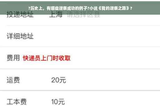 ?历史上，有哪些逆袭成功的例子?小说《我的逆袭之路》?