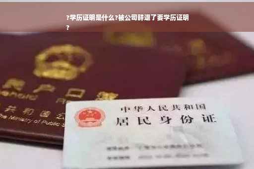 ?学历证明是什么?被公司辞退了要学历证明
?