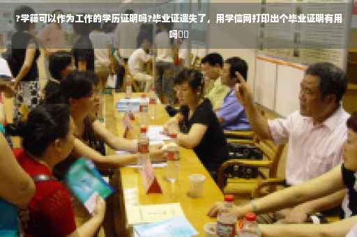 ?学籍可以作为工作的学历证明吗?毕业证遗失了，用学信网打印出个毕业证明有用吗⚡️
