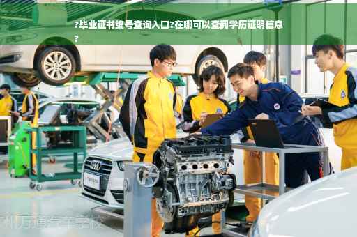 ?毕业证书编号查询入口?在哪可以查阅学历证明信息
?