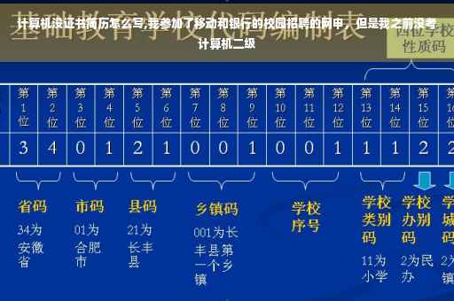 计算机没证书简历怎么写,我参加了移动和银行的校园招聘的网申，但是我之前没考计算机二级