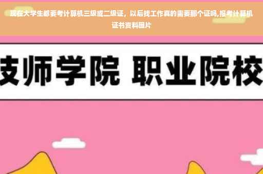 现在大学生都要考计算机三级或二级证，以后找工作真的需要那个证吗,报考计算机证书资料图片