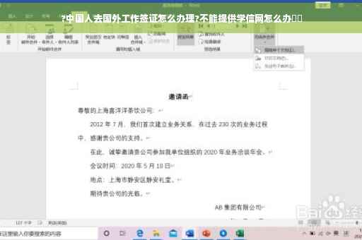 ?中国人去国外工作签证怎么办理?不能提供学信网怎么办⚡️