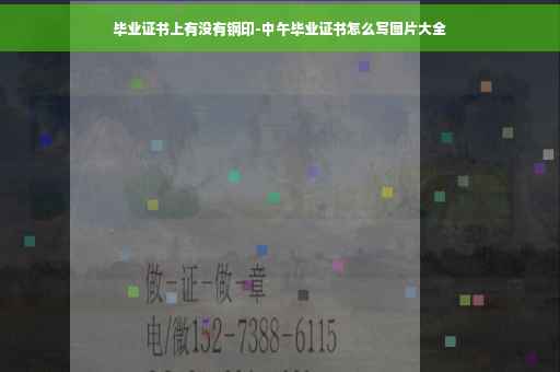 毕业证书上有没有钢印-中午毕业证书怎么写图片大全