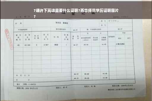?通许下高速需要什么证明?西华师范学历证明图片
?