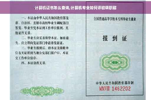 计算机证书怎么查询,计算机专业如何评初级职称
