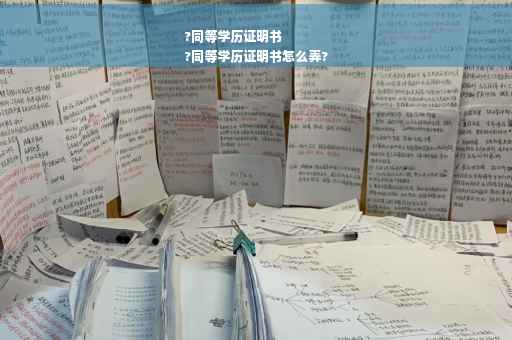 ?同等学历证明书
?同等学历证明书怎么弄?