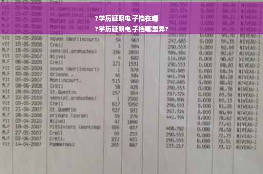 ?学历证明电子档在哪
?学历证明电子档哪里弄?