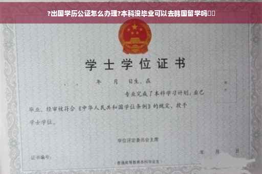 ?出国学历公证怎么办理?本科没毕业可以去韩国留学吗⚡️