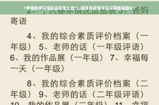 ?考研的学历信息证明怎么找?山西资格复审学历证明模板图片?