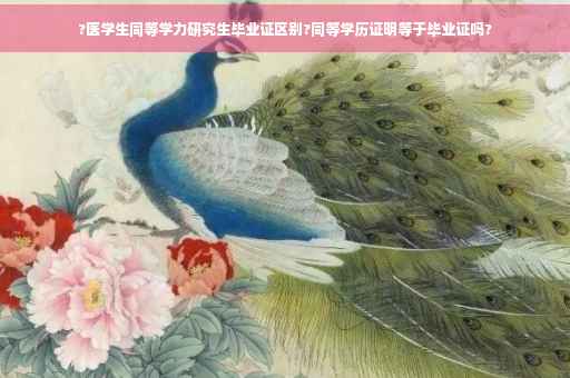 ?医学生同等学力研究生毕业证区别?同等学历证明等于毕业证吗?