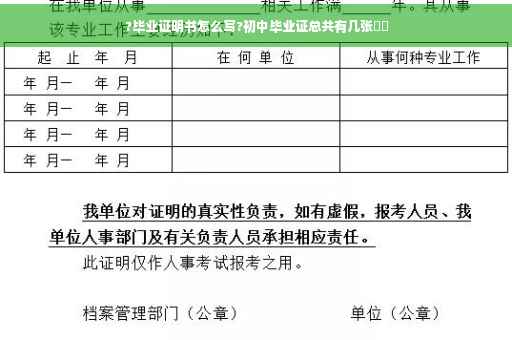 ?毕业证明书怎么写?初中毕业证总共有几张⚡️