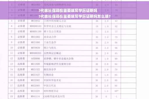 ?代缴社保现在需要填写学历证明吗
?代缴社保现在需要填写学历证明吗怎么填?