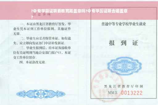 ?中专学籍证明要教育局盖章吗?中专学历证明去哪盖章
?