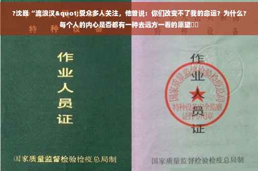?沈巍“流浪汉"受众多人关注，他曾说：你们改变不了我的命运？为什么?每个人的内心是否都有一种去远方一看的愿望⚡️
