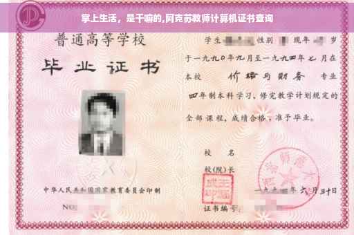 掌上生活，是干嘛的,阿克苏教师计算机证书查询