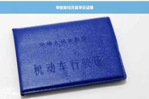 学校如何开具学历证明
