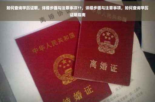 如何查询学历证明，详细步骤与注意事项??，详细步骤与注意事项，如何查询学历证明指南