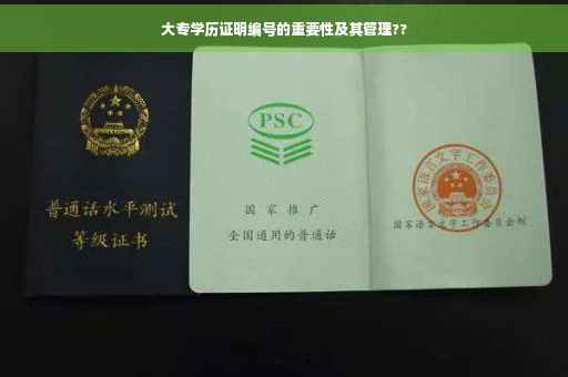 大专学历证明编号的重要性及其管理??