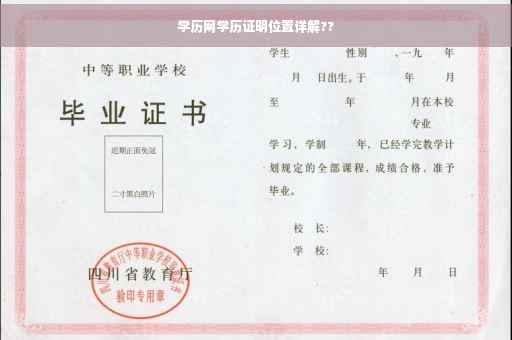 学历网学历证明位置详解??
