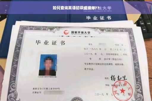 如何查询英语初级成绩单?? 如何查询英语初级成绩单??