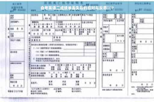 自考英语二成绩单丢失后的应对与反思⚡️?