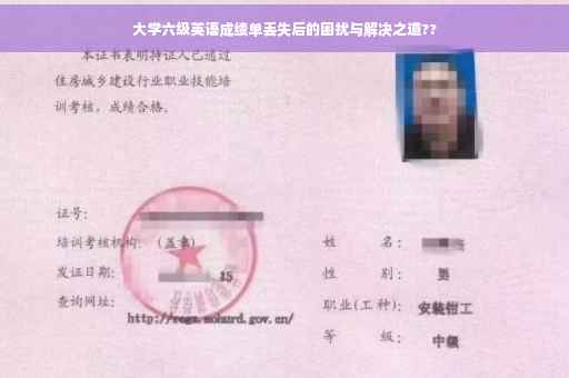 大学六级英语成绩单丢失后的困扰与解决之道??