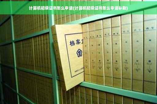 计算机初级证书怎么申请(计算机初级证书怎么申请补助)