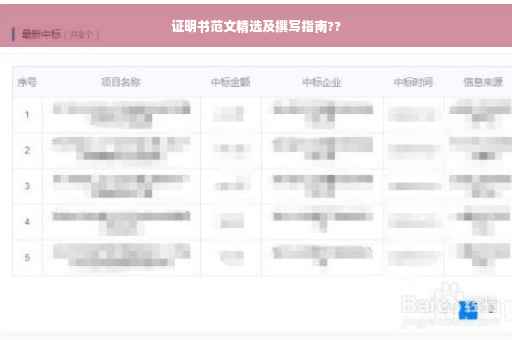 证明书范文精选及撰写指南??
