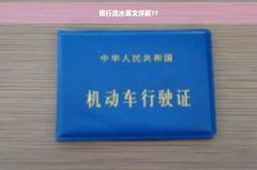 银行流水英文详解??