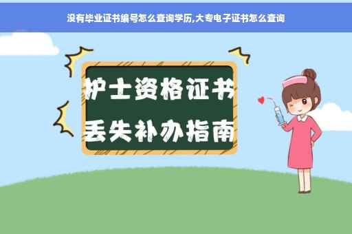 没有毕业证书编号怎么查询学历,大专电子证书怎么查询