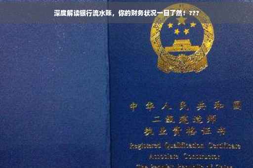 深度解读银行流水账，你的财务状况一目了然！???