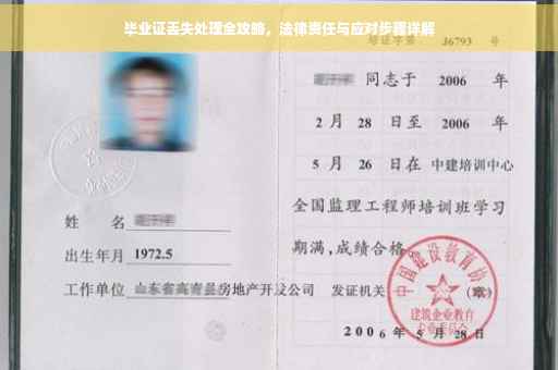毕业证丢失处理全攻略，法律责任与应对步骤详解