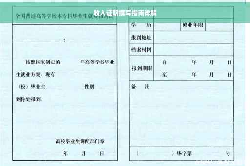 收入证明撰写指南详解