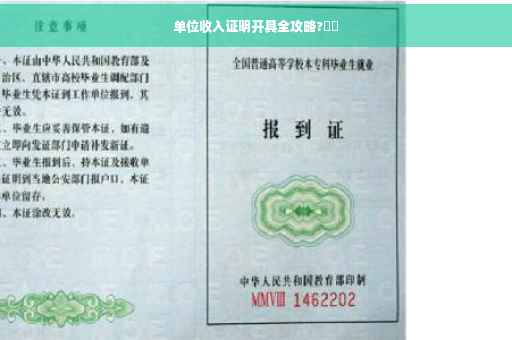 单位收入证明开具全攻略?⚡️ 单位收入证明开具全攻略?⚡️