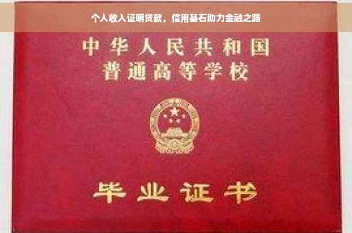 个人收入证明贷款，信用基石助力金融之路