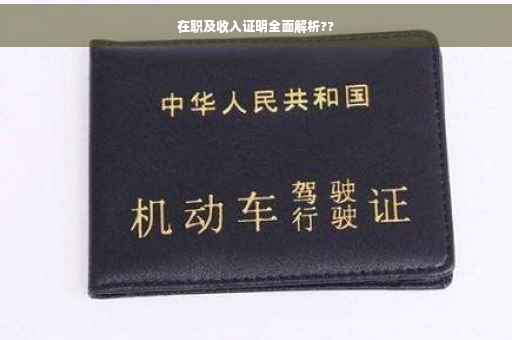 在职及收入证明全面解析??