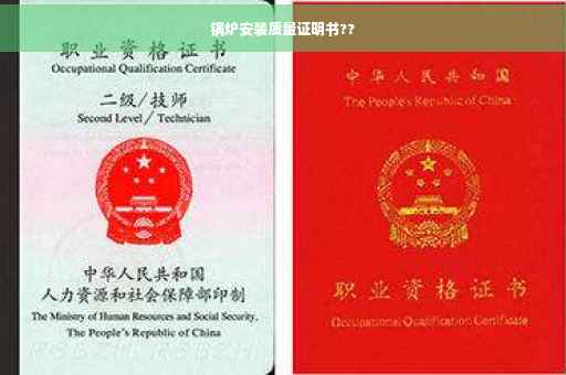 锅炉安装质量证明书??