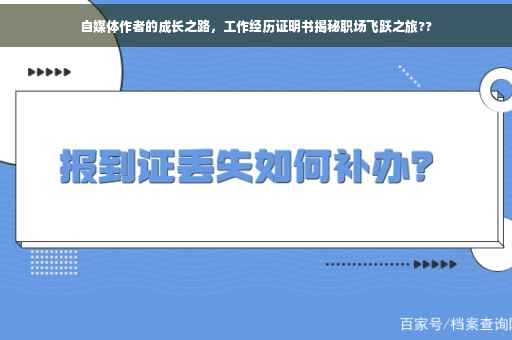 自媒体作者的成长之路，工作经历证明书揭秘职场飞跃之旅??