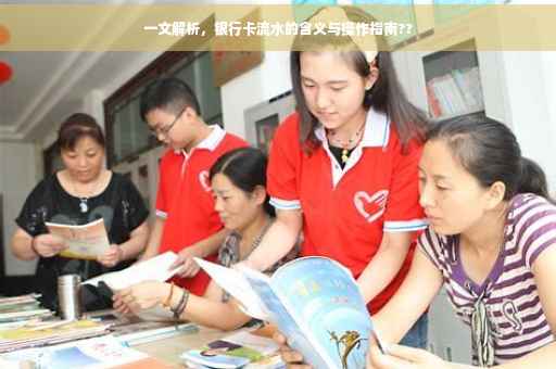 一文解析，银行卡流水的含义与操作指南??
