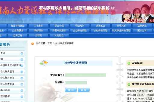 农村家庭收入证明，繁荣背后的故事探秘 ??