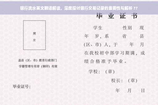 银行流水英文翻译解读，深度探讨银行交易记录的重要性与解析 ??