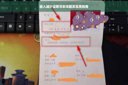 收入减少证明范本详解及实用指南