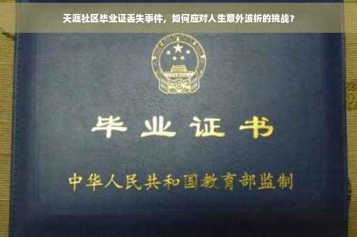 天涯社区毕业证丢失事件，如何应对人生意外波折的挑战？