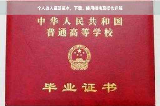 个人收入证明范本，下载、使用指南及操作详解