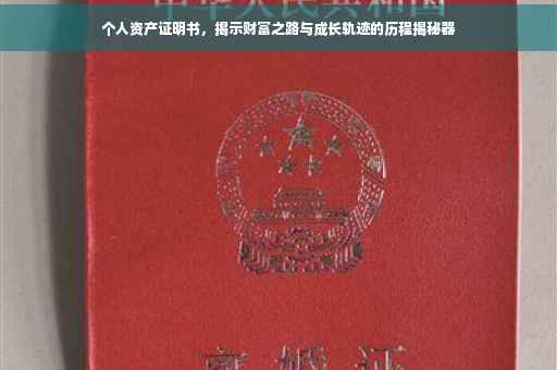 个人资产证明书，揭示财富之路与成长轨迹的历程揭秘器
