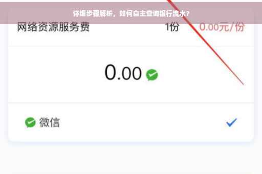 详细步骤解析，如何自主查询银行流水？