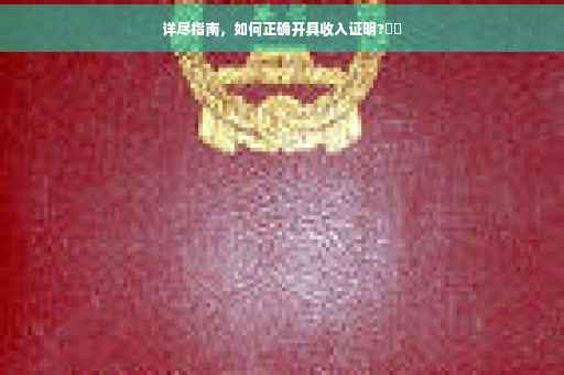 详尽指南，如何正确开具收入证明?⚡️