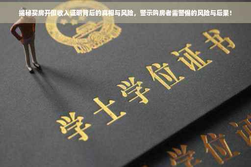 揭秘买房开假收入证明背后的真相与风险，警示购房者需警惕的风险与后果！