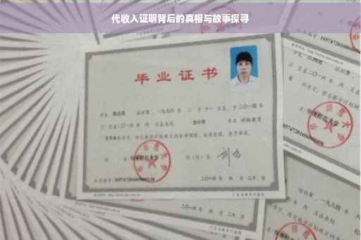 代收入证明背后的真相与故事探寻